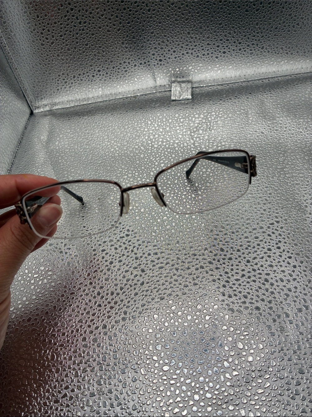 Vera Bradley Brown Semi-Rim Rectangular Women's Glasses